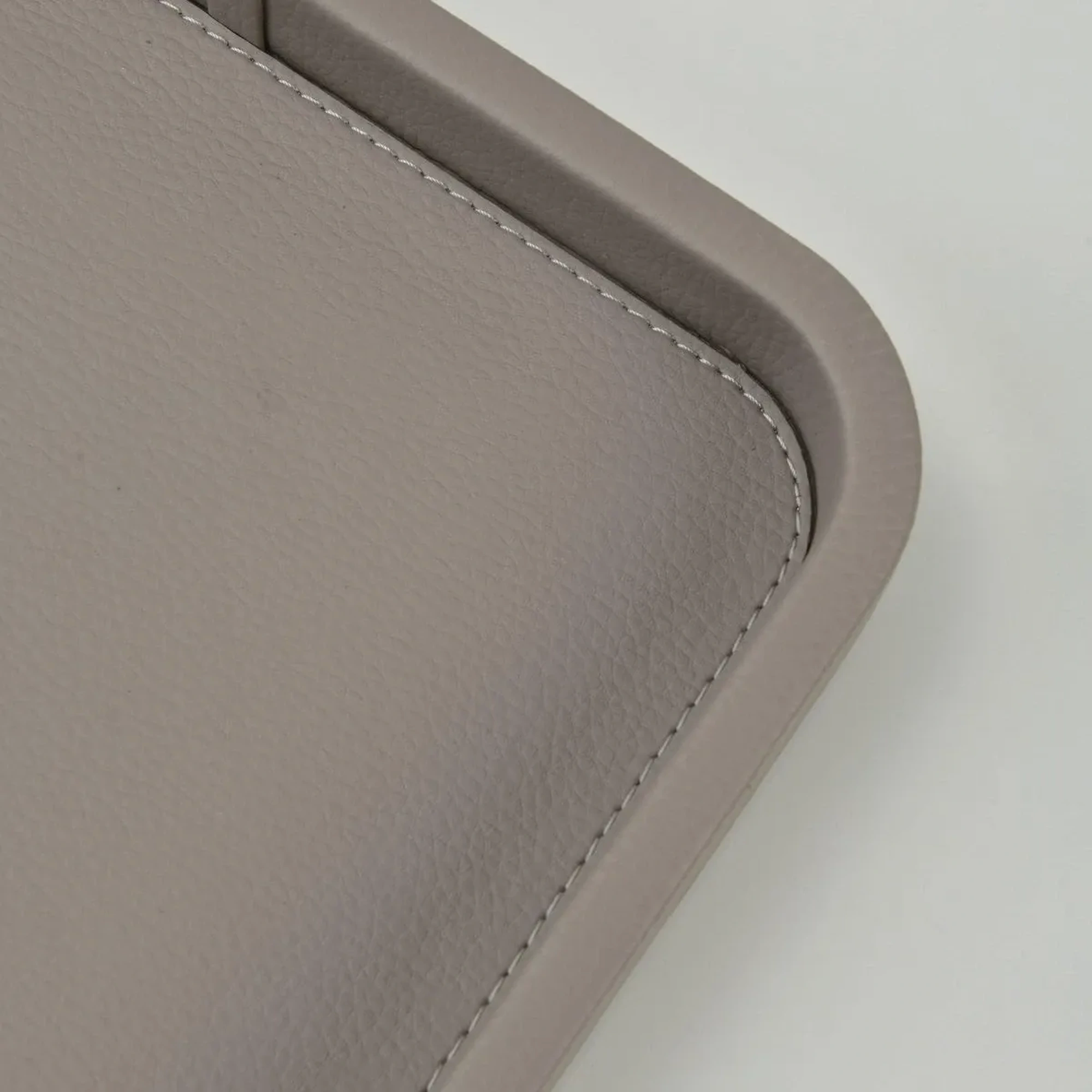 Qua Home Marta Dekoratif Deri Tepsi Vizon 50x27x3 cm