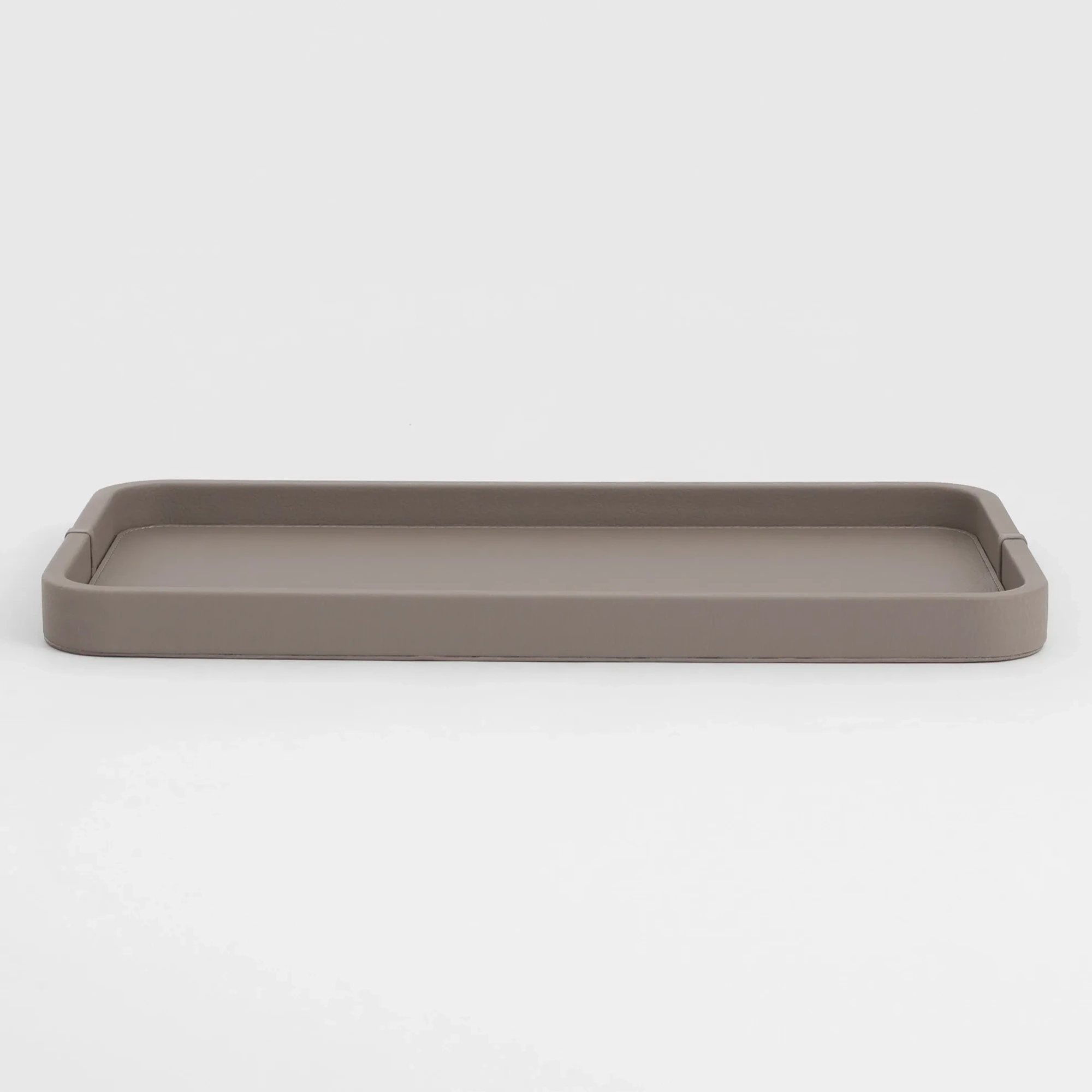 Qua Home Marta Dekoratif Deri Tepsi Vizon 50x27x3 cm