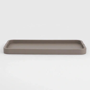  Qua Home Marta Dekoratif Deri Tepsi Vizon 50x27x3 cm