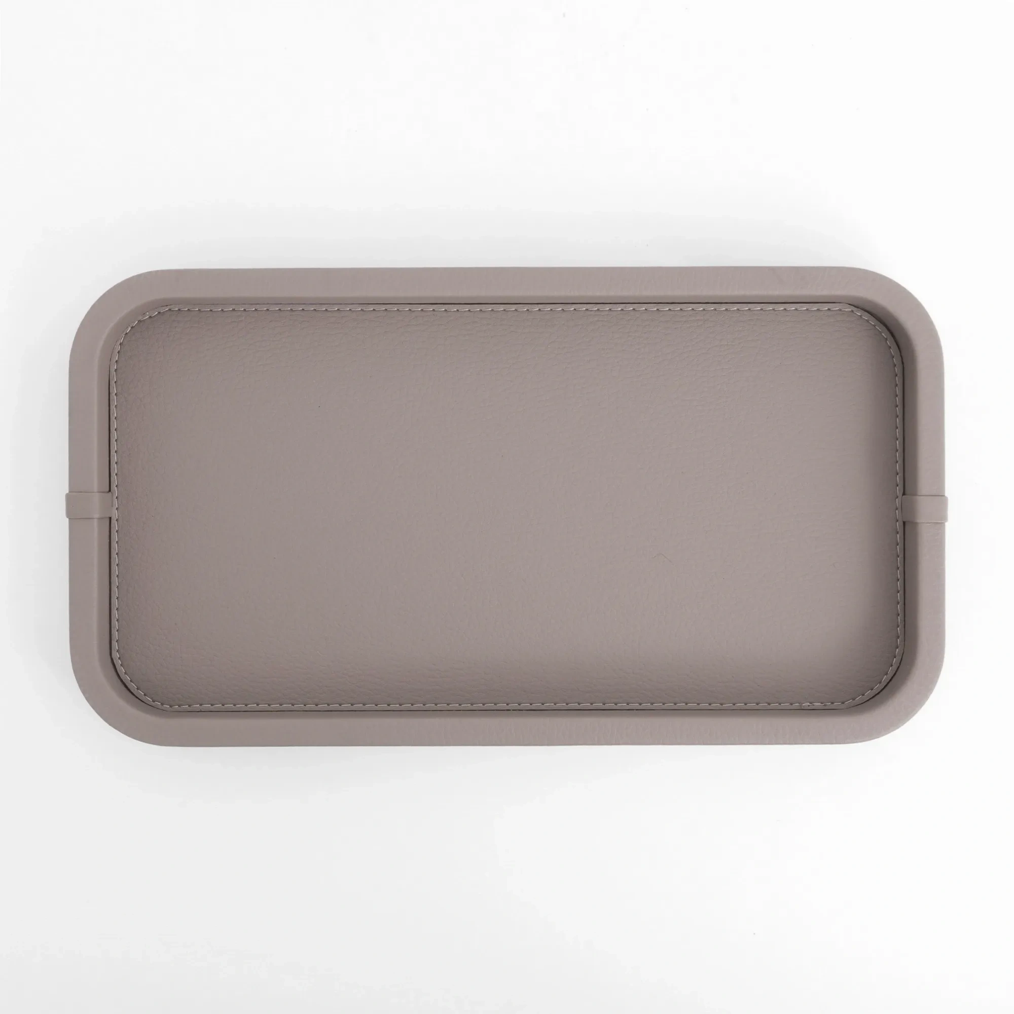 Qua Home Marta Dekoratif Deri Tepsi Vizon 35x19x3 cm