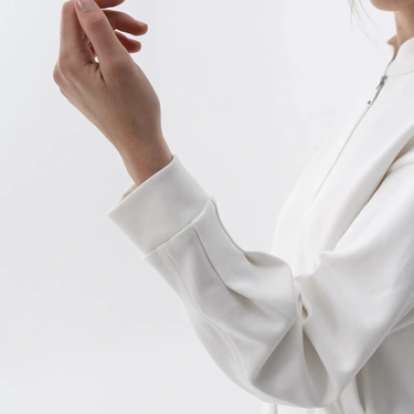  Qua Home Holly Kadın % 100 Pamuk Bomber Ceket Bej