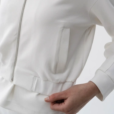  Qua Home Holly Kadın % 100 Pamuk Bomber Ceket Bej