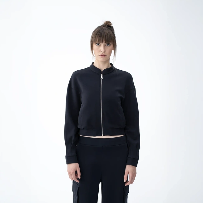  Qua Home Holly Kadın % 100 Pamuk Bomber Ceket Lacivert