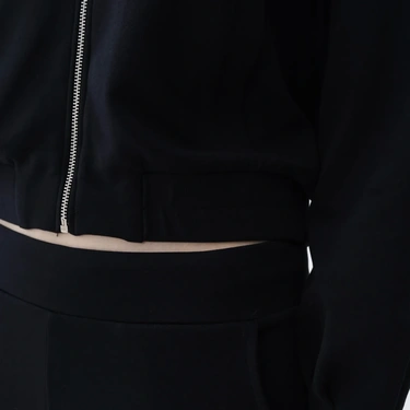  Qua Home Holly Kadın % 100 Pamuk Bomber Ceket Lacivert