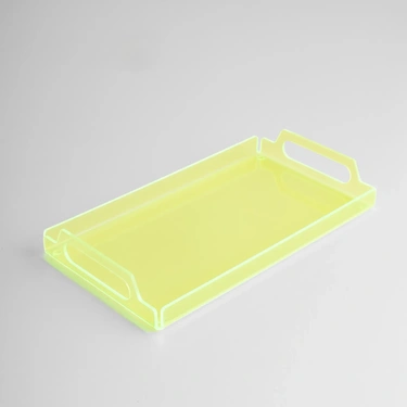  Qua Home Vasa Neon Pleksi Tepsi Yeşil 35x20 cm