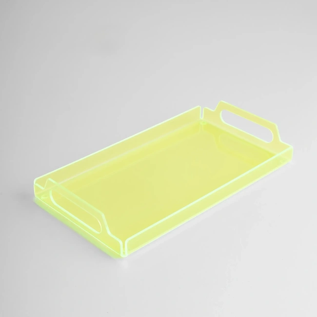  Qua Home Vasa Neon Pleksi Tepsi Yeşil 35x20 cm