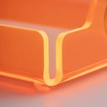  Qua Home Vasa Neon Pleksi Tepsi Turuncu 35x20 cm