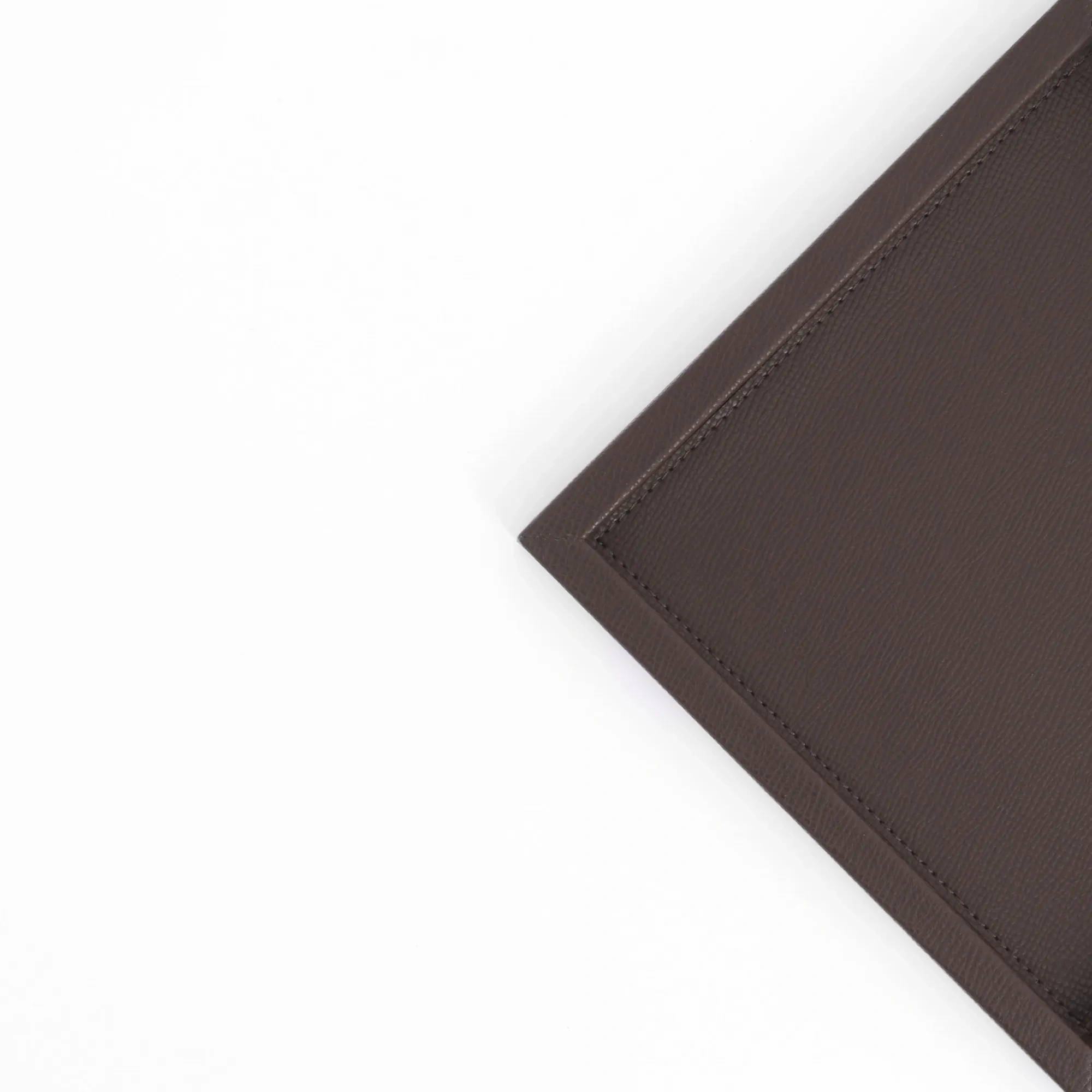 Qua Home Rita Dekoratif Deri Tepsi Koyu Kahverengi 22x22x2,5 cm