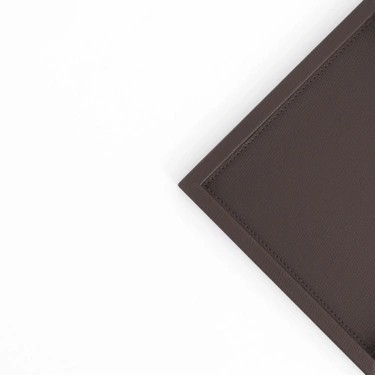  Qua Home Rita Dekoratif Deri Tepsi Koyu Kahverengi 22x22x2,5 cm