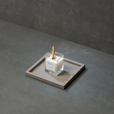  Qua Home Rita Dekoratif Deri Tepsi Vizon 22x22x2,5 cm