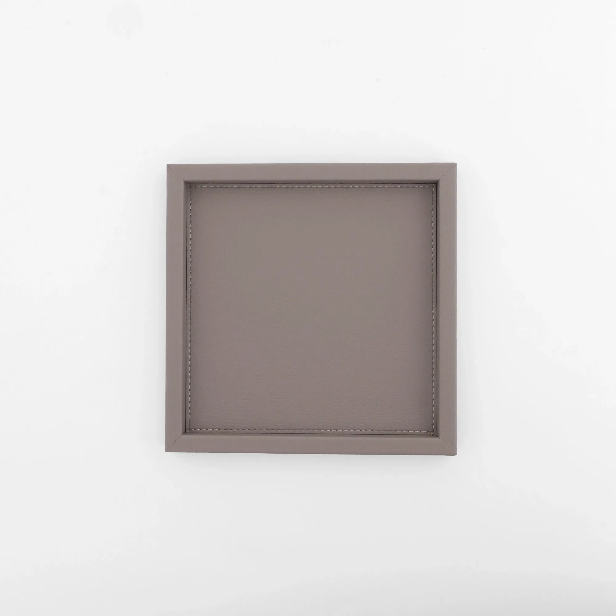  Qua Home Rita Dekoratif Deri Tepsi Vizon 22x22x2,5 cm