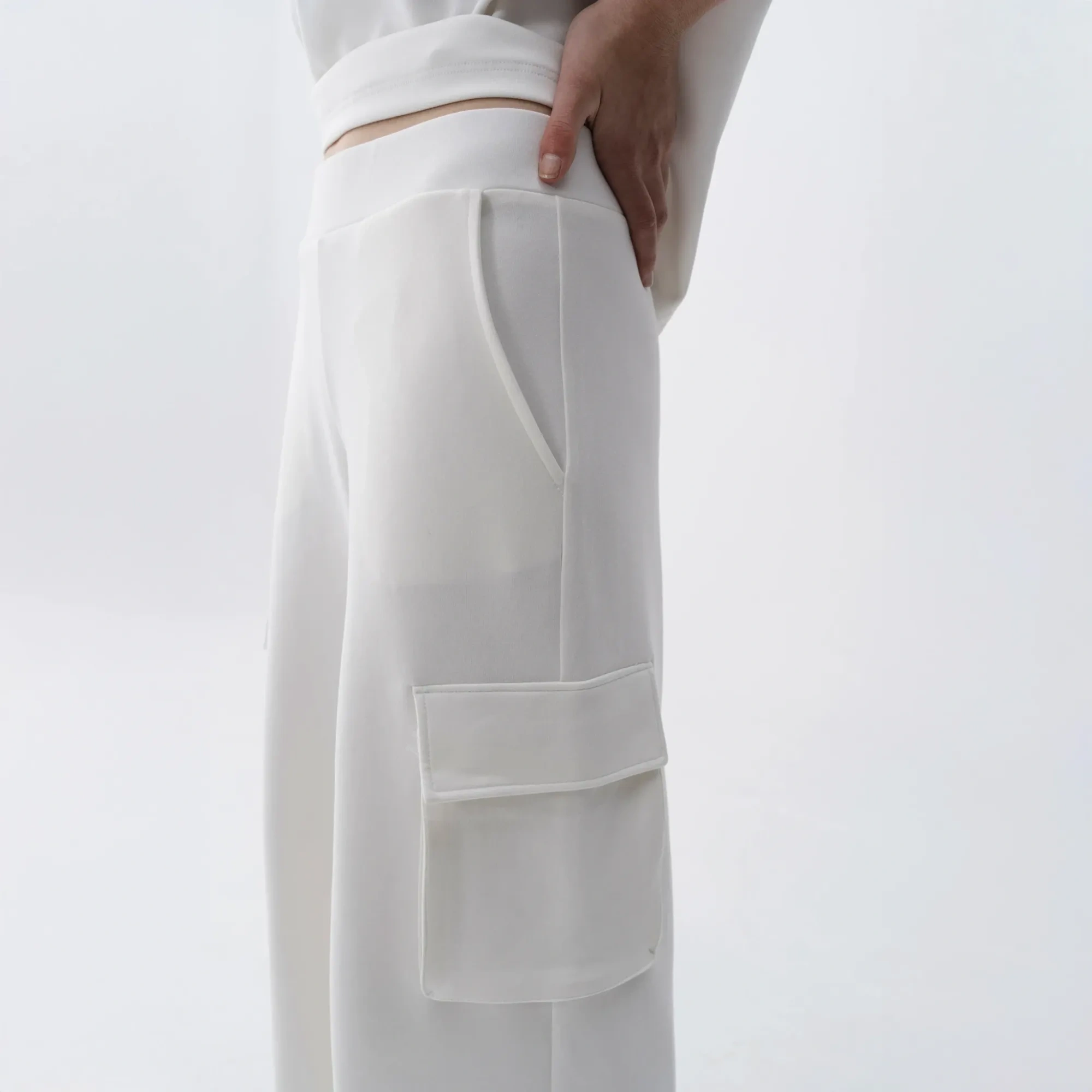 Qua Home Holly Kadın % 100 Pamuk Kargo Pantolon Bej