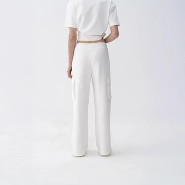  Qua Home Holly Kadın % 100 Pamuk Kargo Pantolon Bej