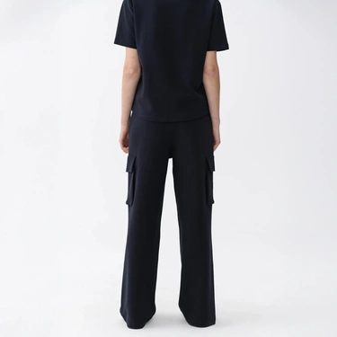  Qua Home Holly Kadın % 100 Pamuk Kargo Pantolon Lacivert