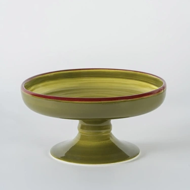  Qua Home Pilar Ayaklı Kase Yeşil 20 Cm