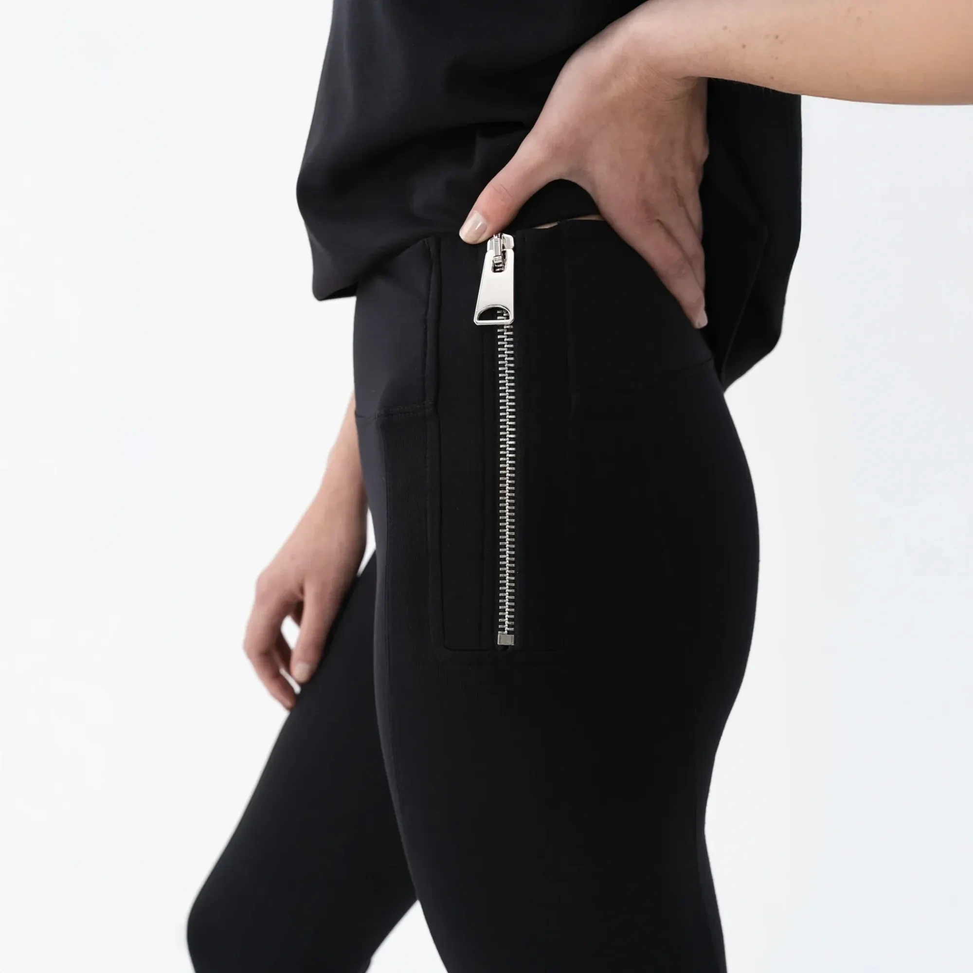 Qua Home Aria Kadın Yırtmaç Detaylı Pantolon Siyah