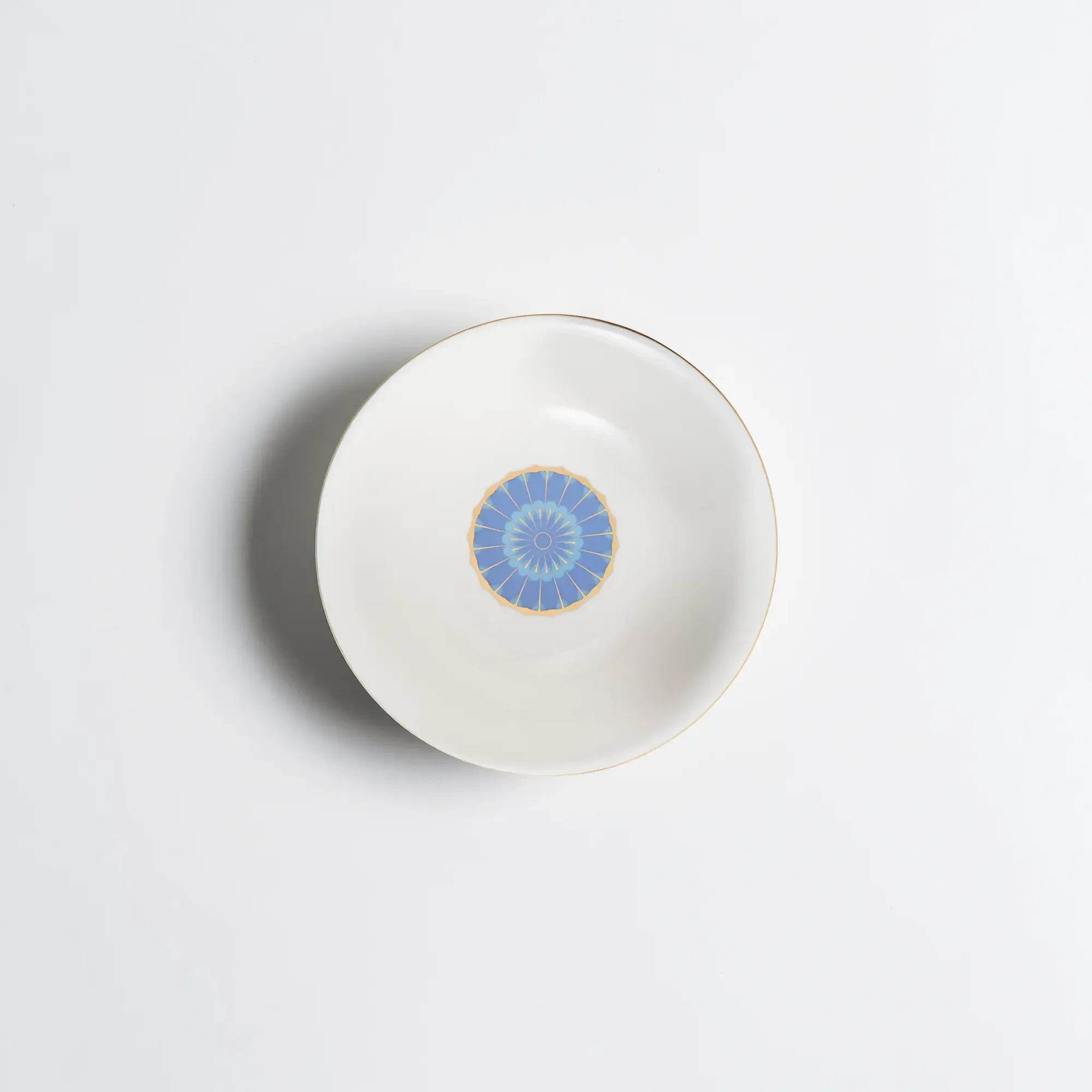 Qua Home Giselle Mavi Gold Servis Kasesi 11 cm