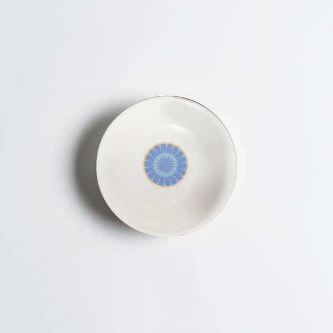  Qua Home Giselle Mavi Gold Servis Kasesi 11 cm