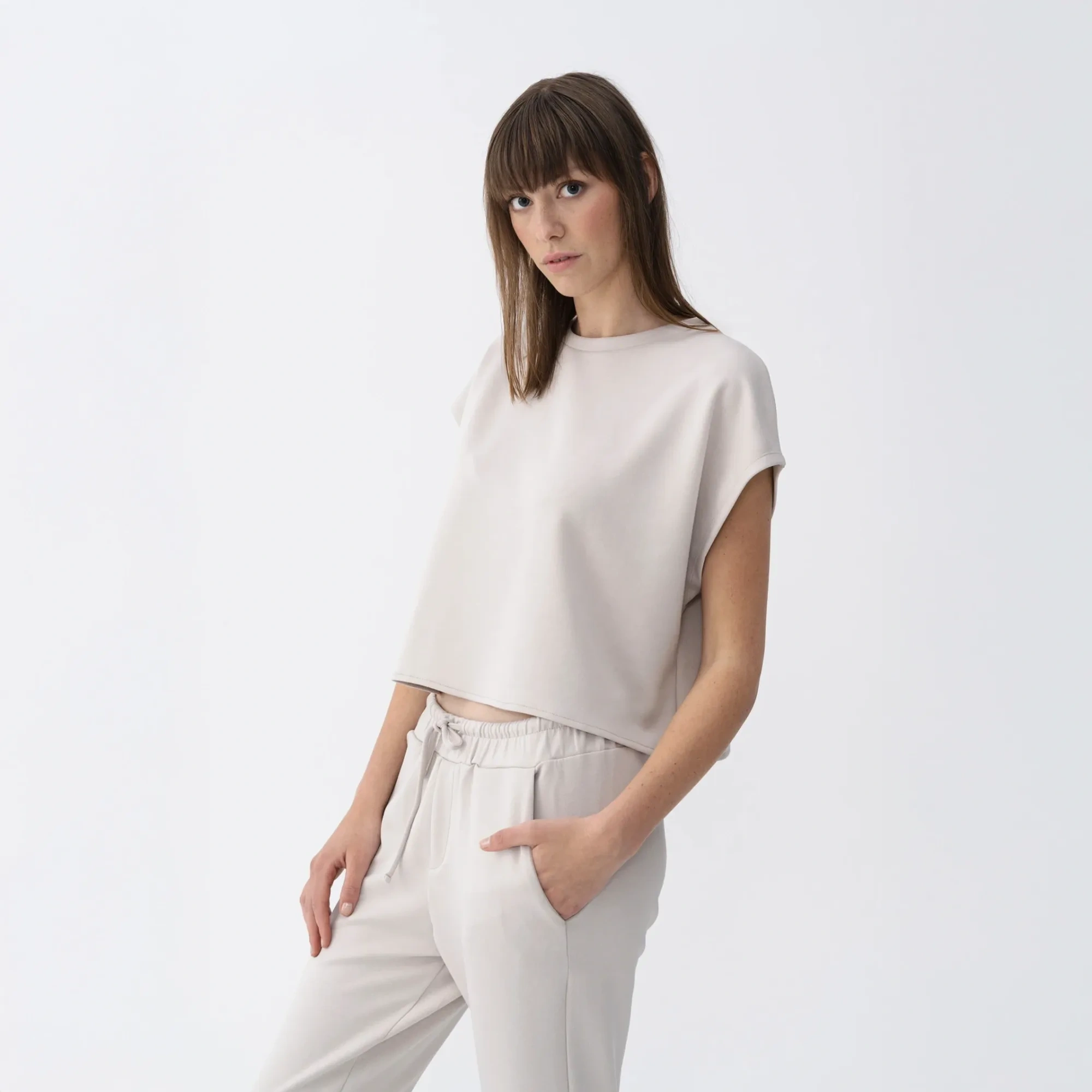 Qua Home Nua Kadın Modal Chino Pantolon Taş