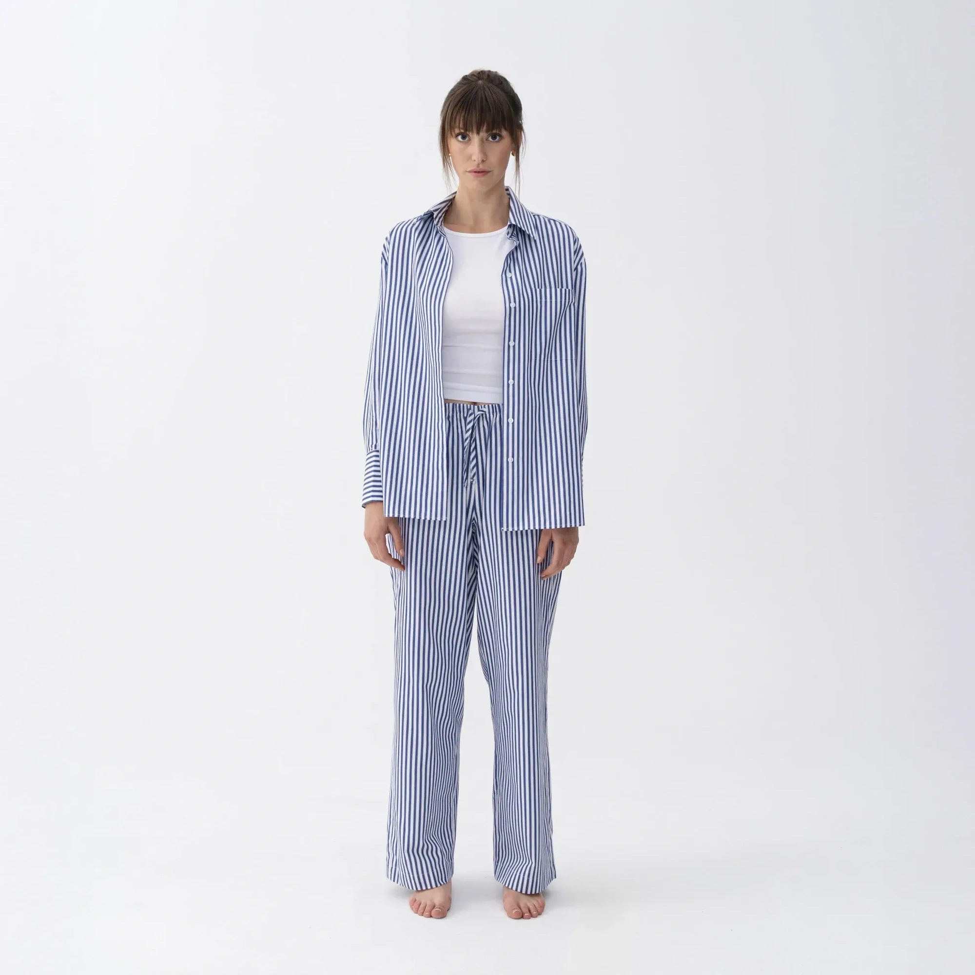 Qua Home Mara Kadın Dokuma Pantolon Lacivert