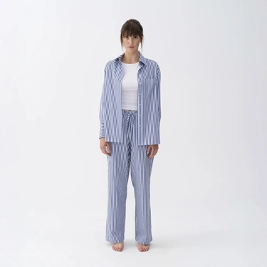  Qua Home Mara Kadın Dokuma Pantolon Lacivert