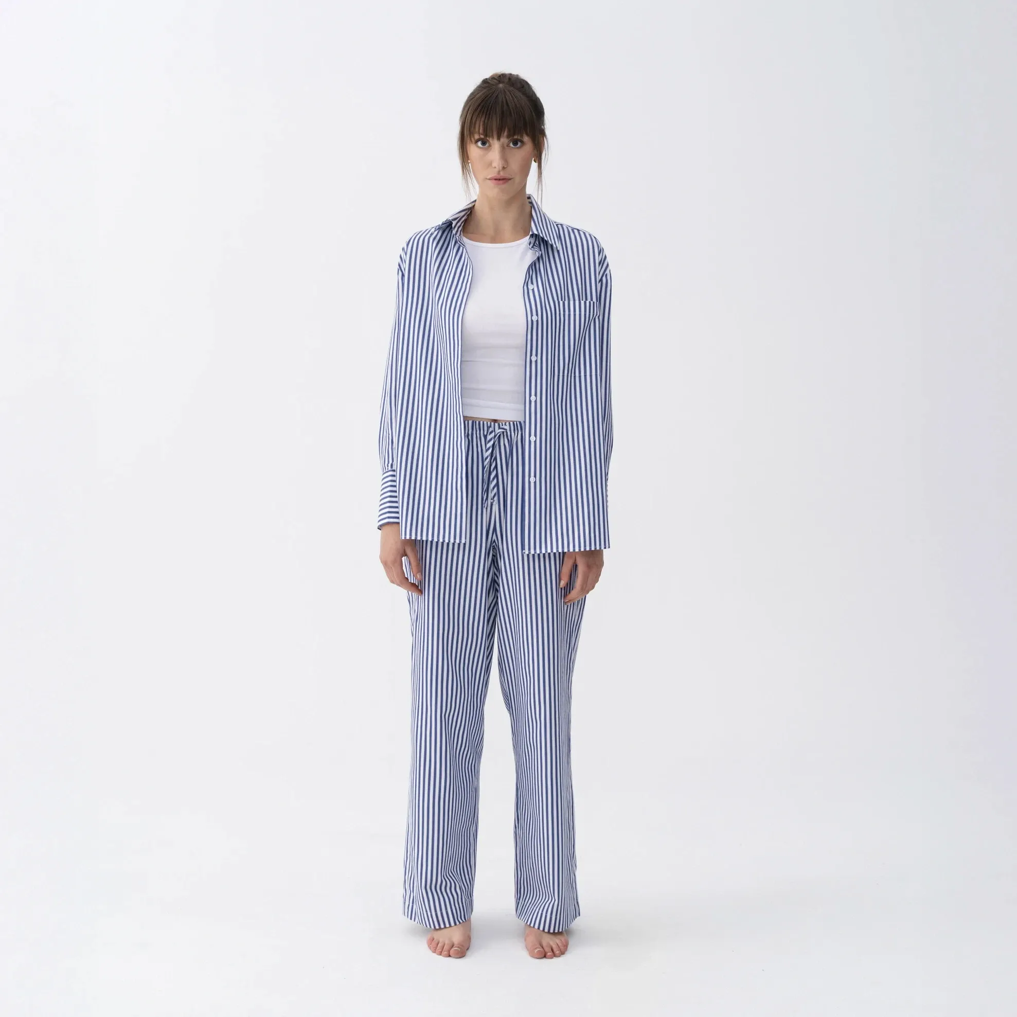  Qua Home Mara Kadın Dokuma Pantolon Lacivert