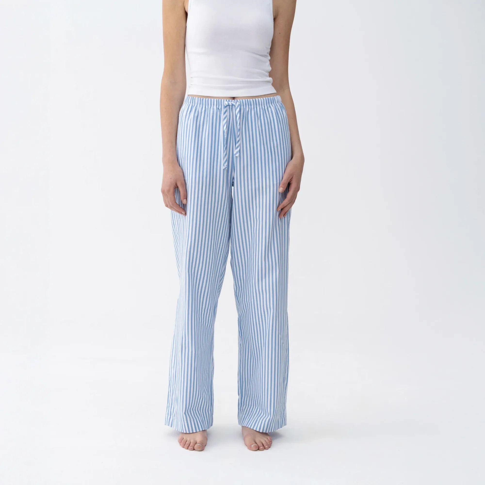 Qua Home Mara Kadın Dokuma Pantolon Mavi