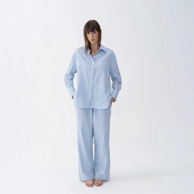  Qua Home Mara Kadın Dokuma Pantolon Mavi