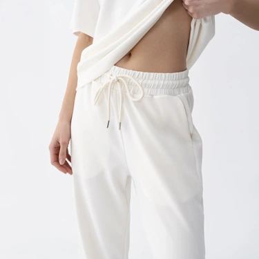  Qua Home Ivy Kadın Modal Jogger Pantolon Ekru