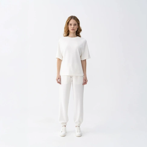  Qua Home Ivy Kadın Modal Jogger Pantolon Ekru