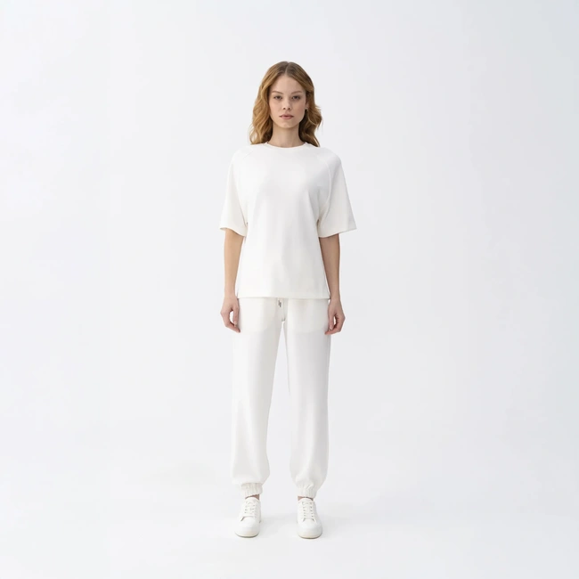  Qua Home Ivy Kadın Modal Jogger Pantolon Ekru