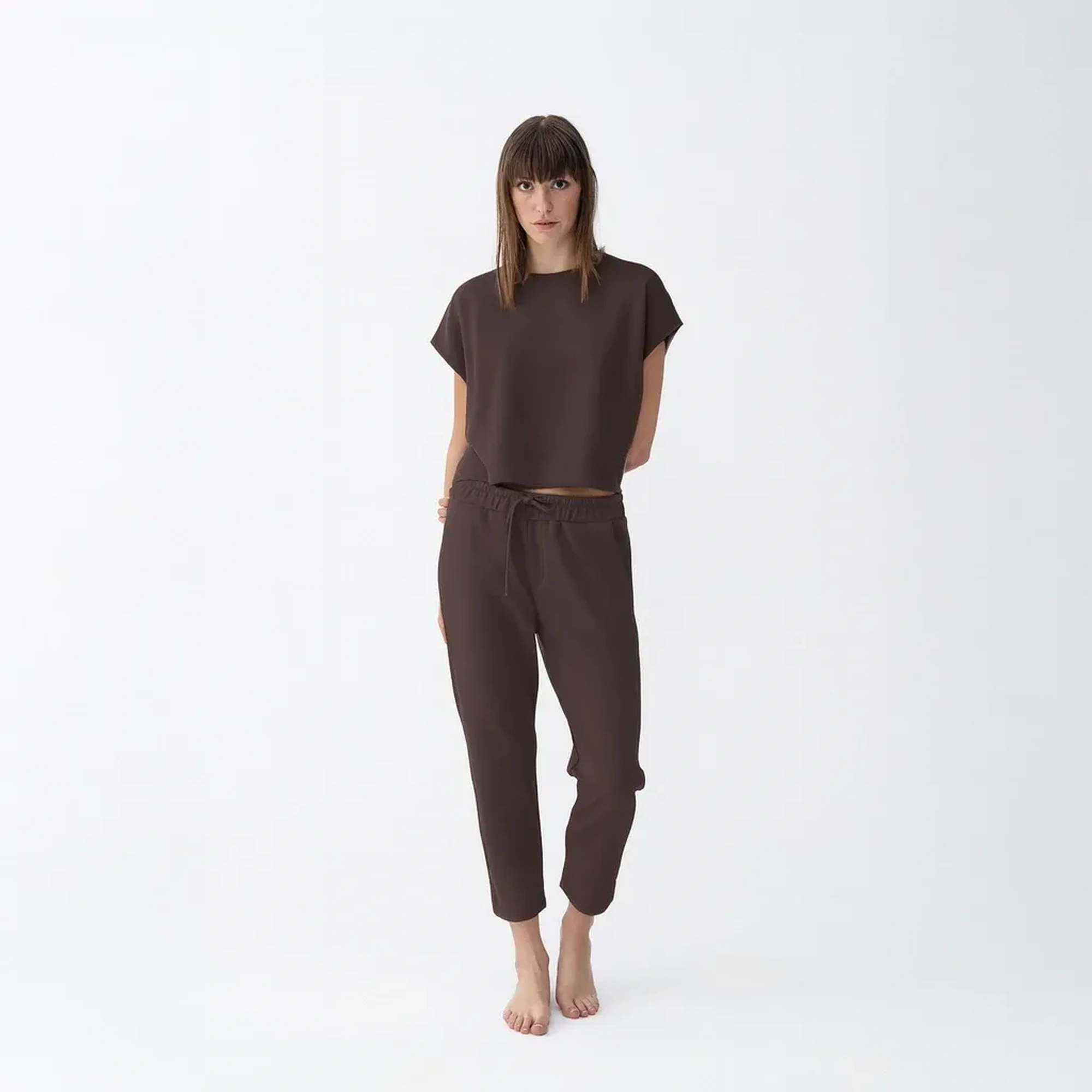 Qua Home Nua Kadın Modal Chino Pantolon Kahverengi