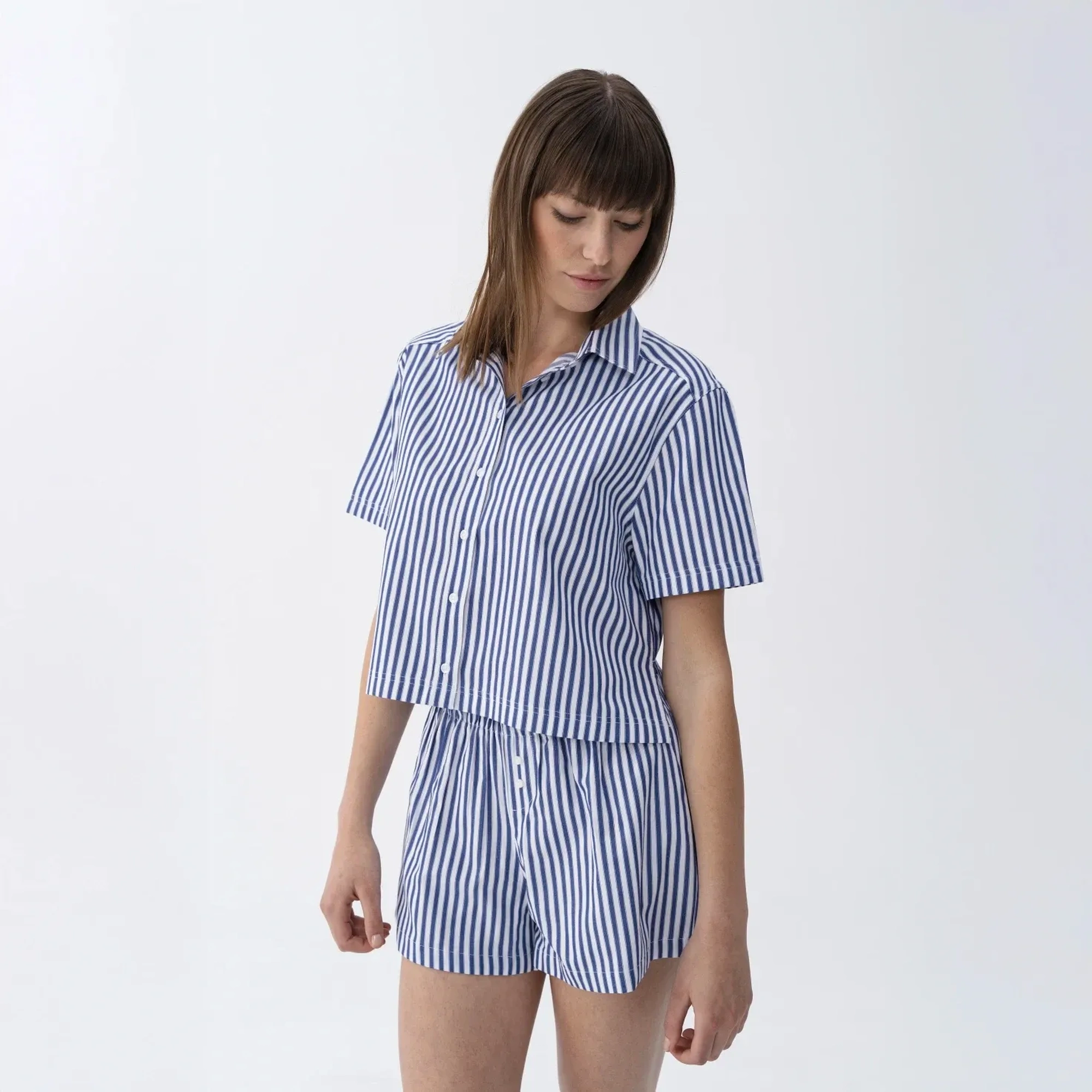 Qua Home Lyla Kadın Dokuma Şort Lacivert