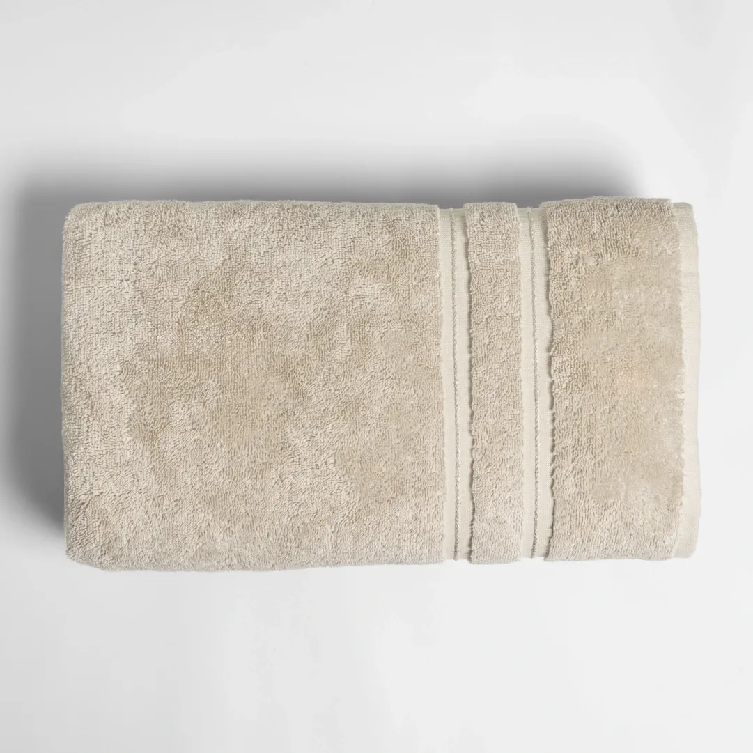  Qua Home Dandelion Pima Pamuk Banyo Havlusu Bej 90x150 cm