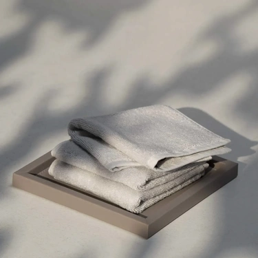  Qua Home Fuji Pima Pamuk El Havlusu Açık Gri 30x30 cm