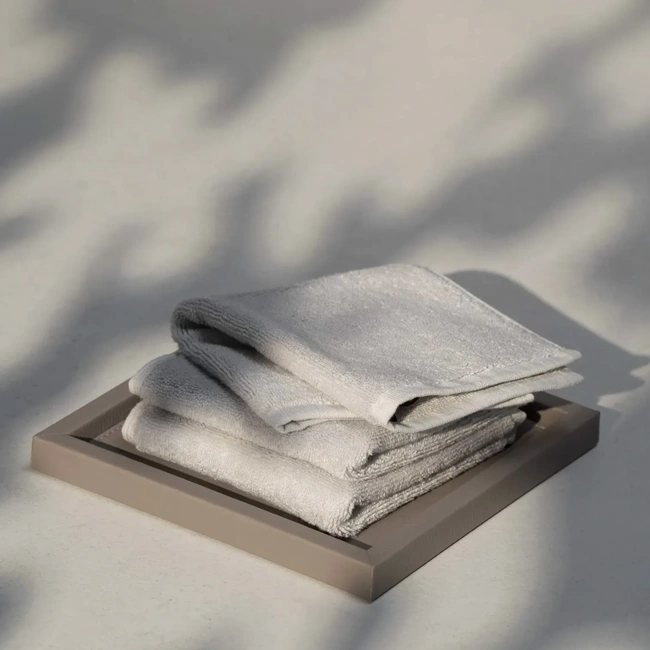  Qua Home Fuji Pima Pamuk El Havlusu Açık Gri 30x30 cm