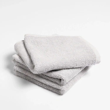  Qua Home Fuji Pima Pamuk El Havlusu Açık Gri 30x30 cm