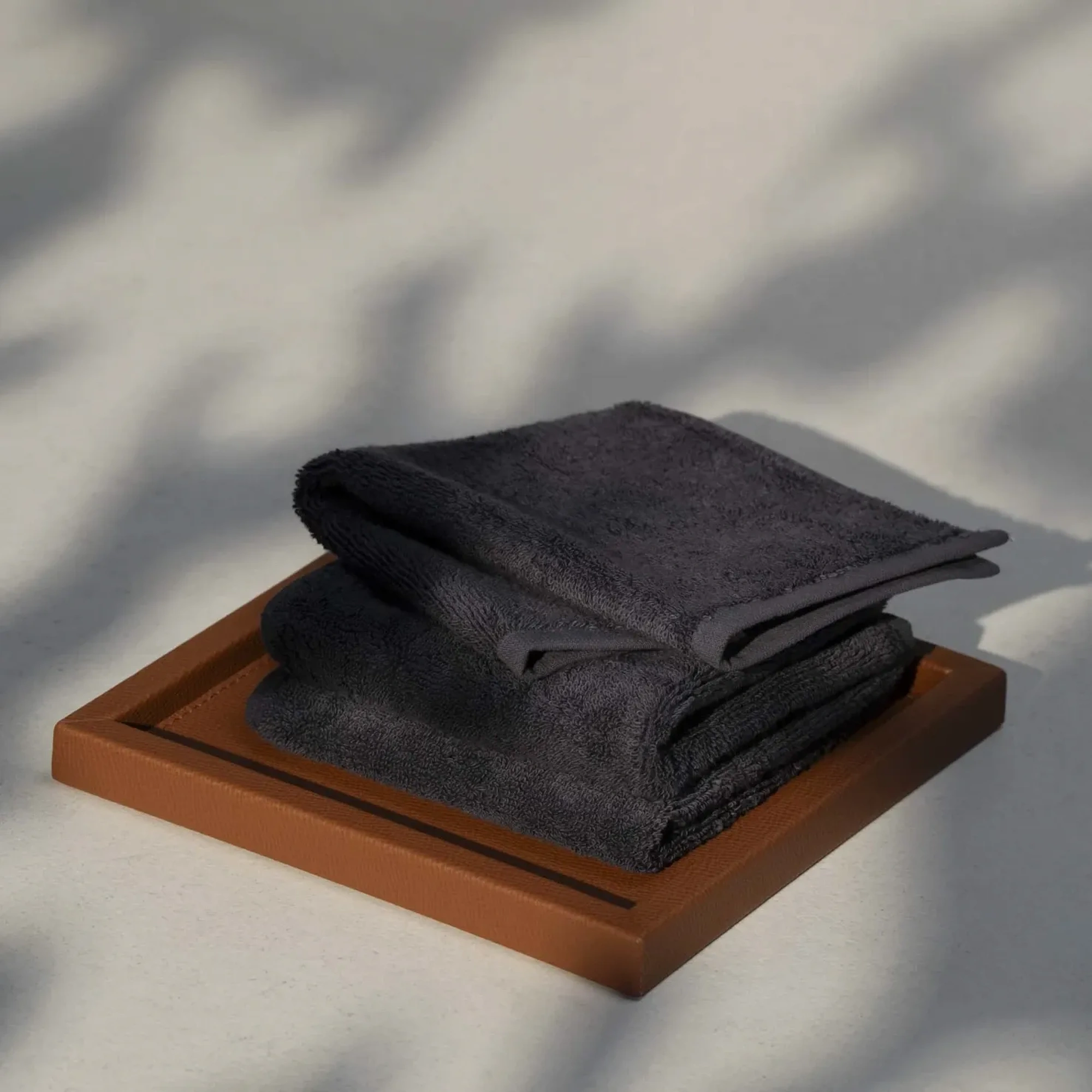 Qua Home Fuji Pima Pamuk El Havlusu Antrasit 30x30 cm