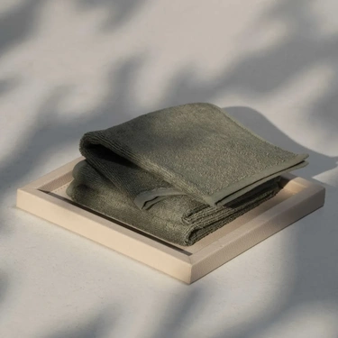  Qua Home Fuji Pima Pamuk El Havlusu Haki 30x30 cm