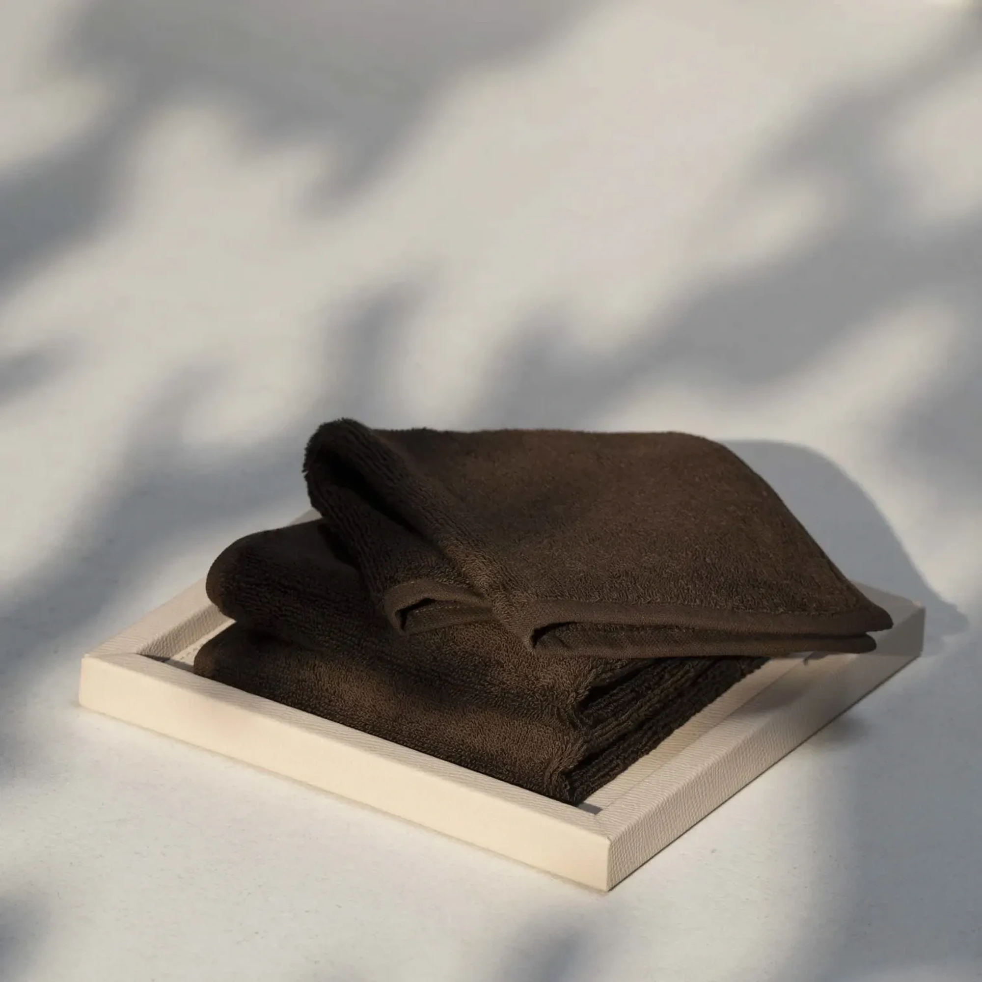 Qua Home Fuji Pima Pamuk El Havlusu Kahverengi 30x30 cm