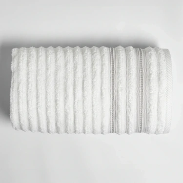  Qua Home Aster Pima Pamuk Banyo Havlusu Beyaz 90x150 cm