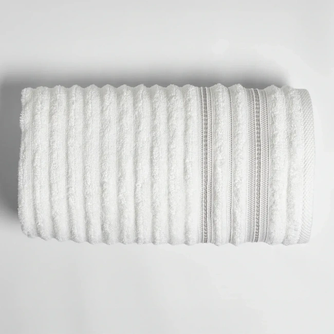  Qua Home Aster Pima Pamuk Banyo Havlusu Beyaz 90x150 cm