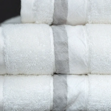  Qua Home Chamelion Pima Pamuk Banyo Havlusu Beyaz 90x150 cm