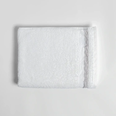  Qua Home Chamelion Pima Pamuk Banyo Havlusu Beyaz 90x150 cm