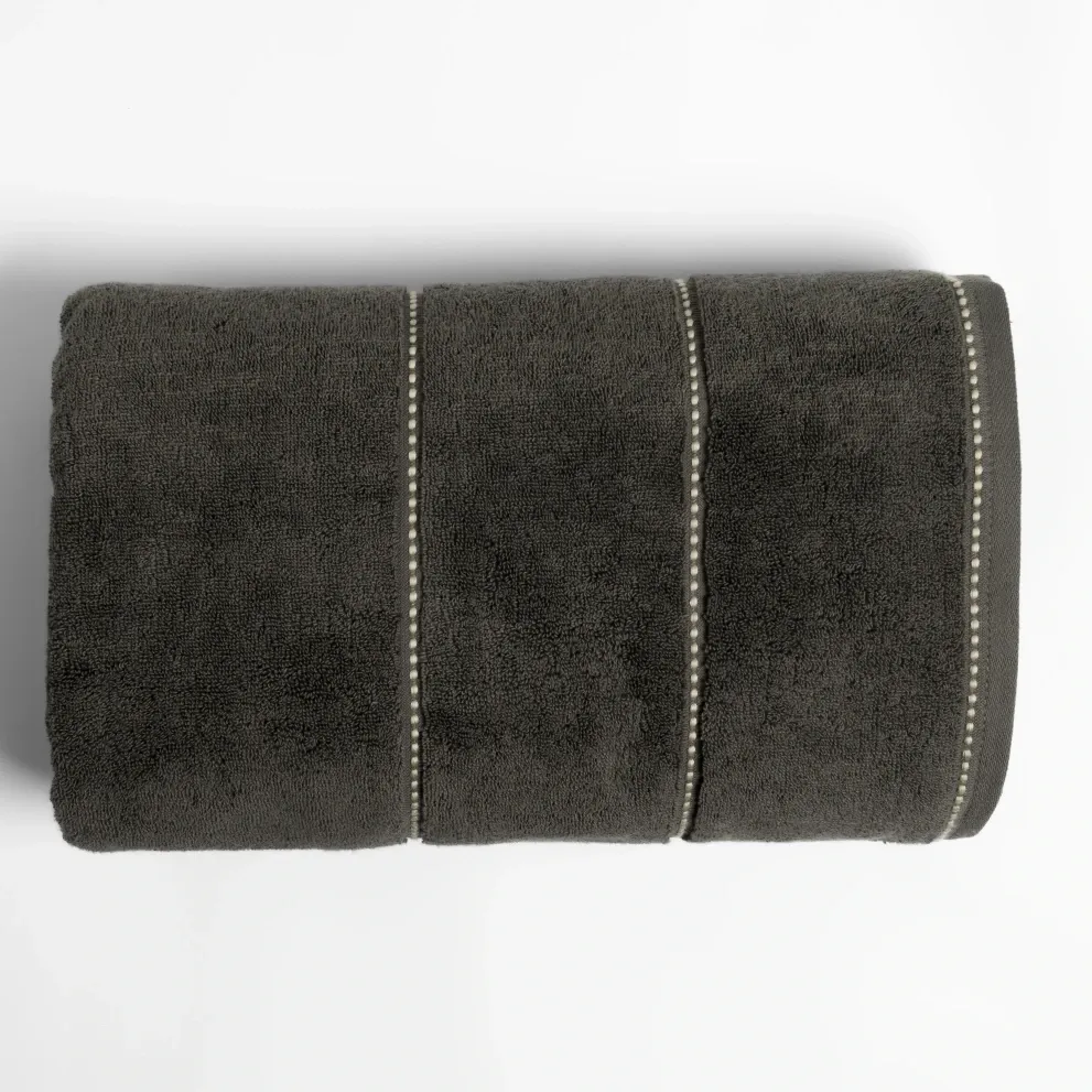  Qua Home Copper Penye Pamuk Banyo Havlusu Antrasit 90x150 cm