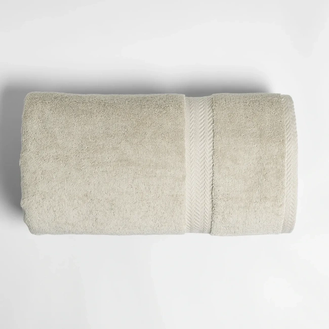  Qua Home Laure Penye Pamuk Banyo Havlusu Ekru 90x150 cm