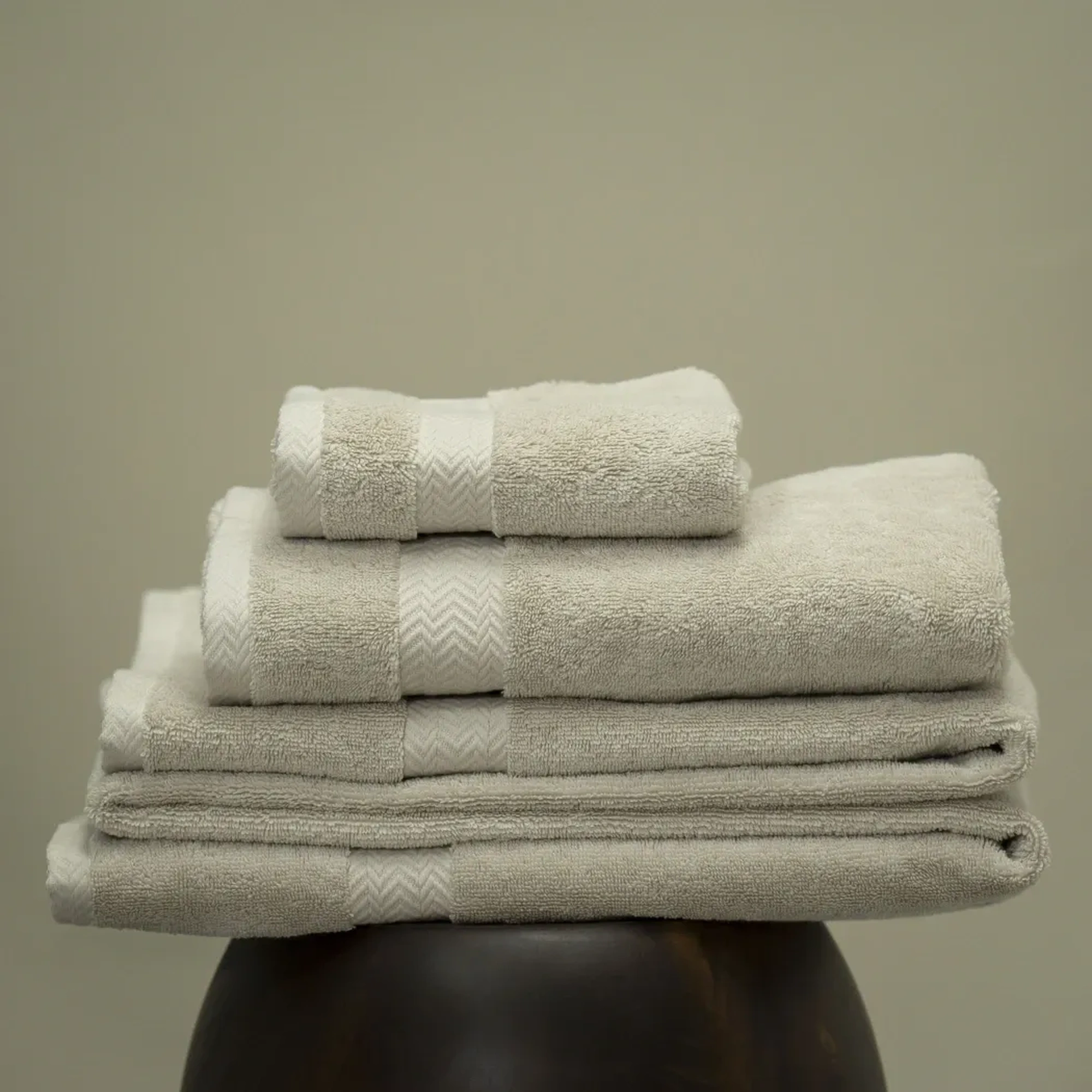 Qua Home Laure Penye Pamuk Banyo Havlusu Ekru 90x150 cm