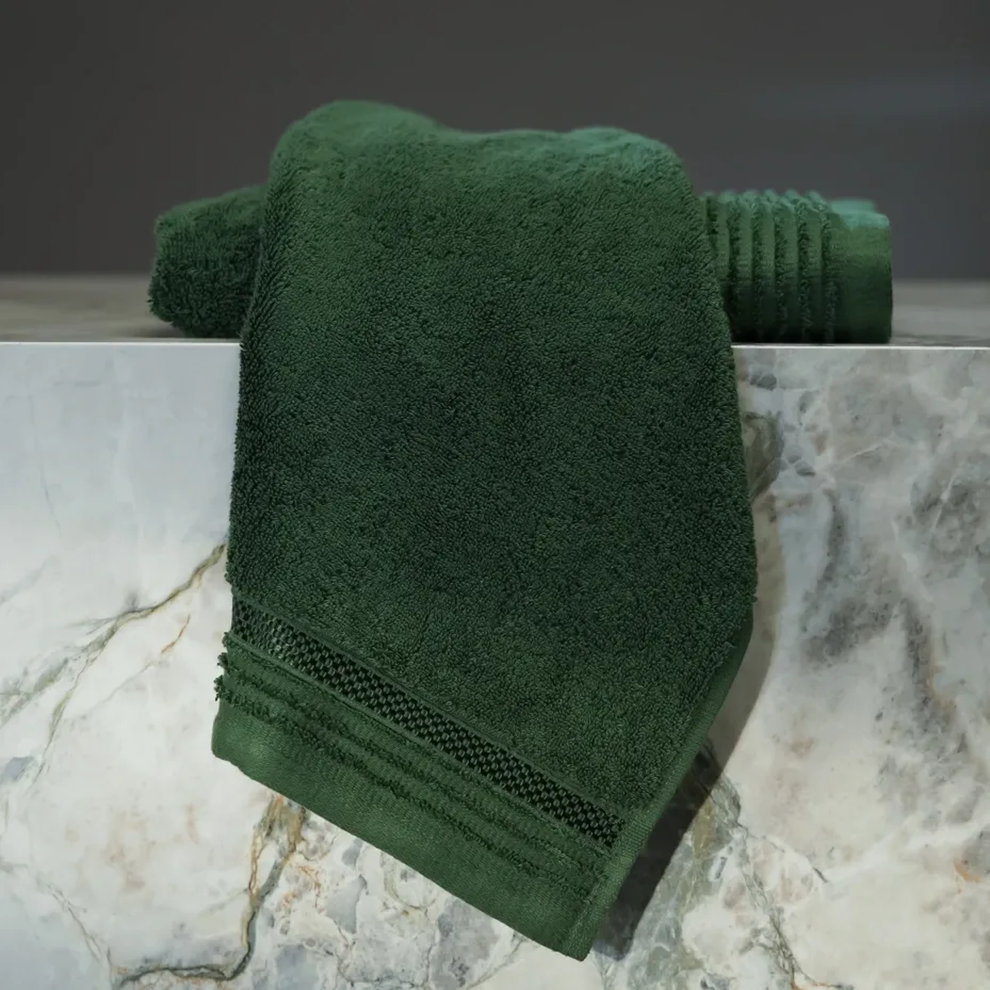 Qua Home Vinca Pima Pamuk Banyo Havlusu Yeşil 90x150 cm