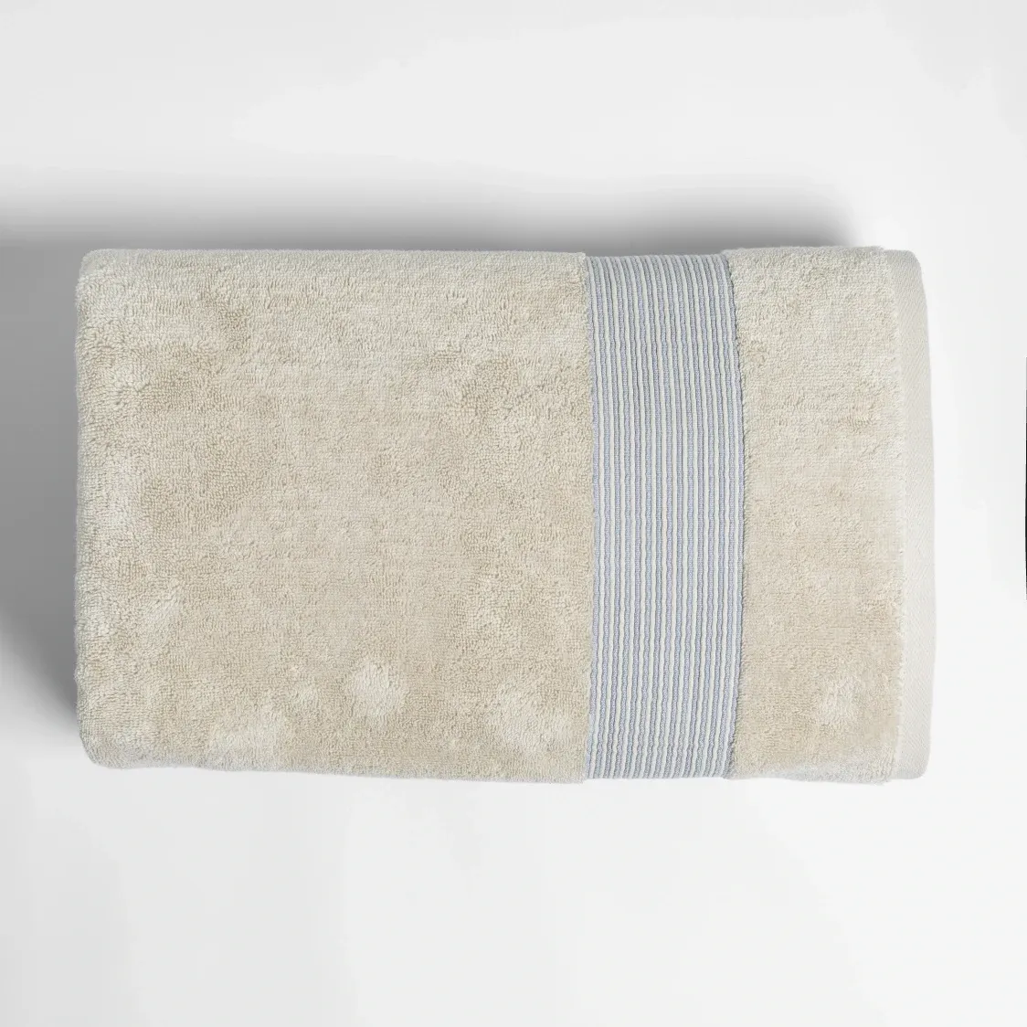  Qua Home Violette Penye Pamuk Banyo Havlusu Beyaz Bej 90x150 cm