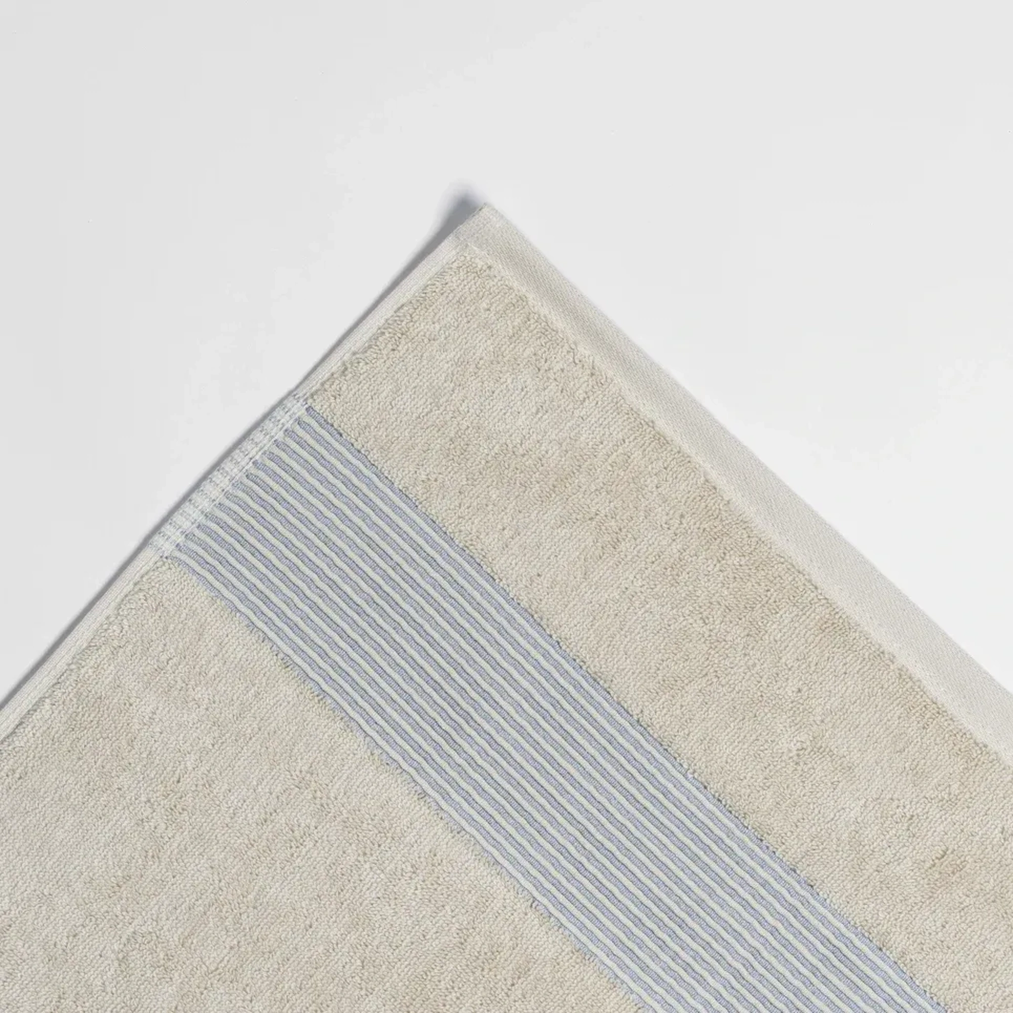 Qua Home Violette Penye Pamuk Banyo Havlusu Beyaz Bej 90x150 cm